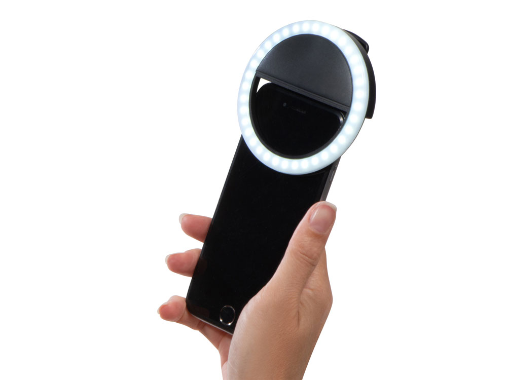 Световое кольцо для селфи Glitter, черный-0