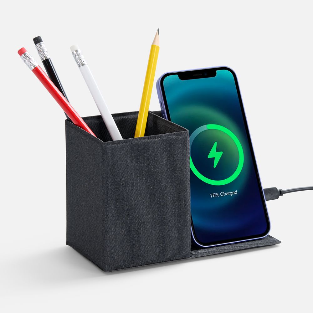 Складной органайзер с беспроводной зарядкой Midstream ver.2, серый-0