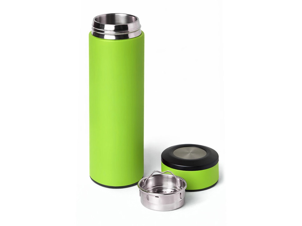 Вакуумный термос Vacuum Flask C1, soft touch, 420мл, зеленое яблоко-1