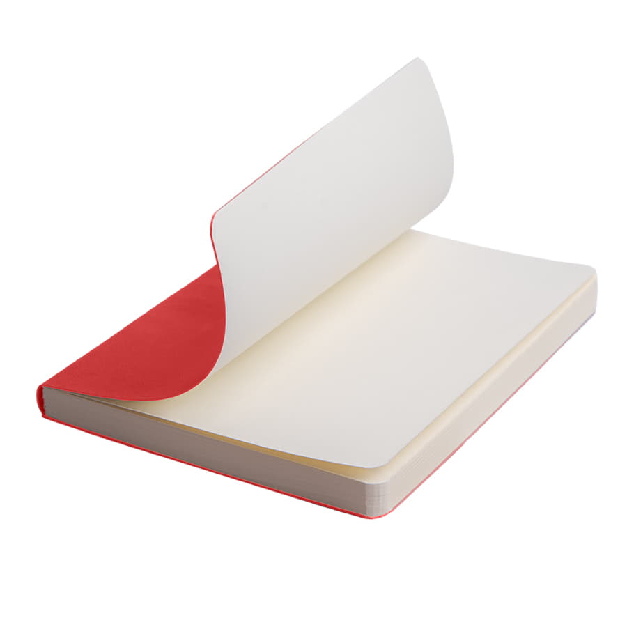 Ежедневник недатированный Tony, А5, красный, кремовый блок в клетку, красный-3