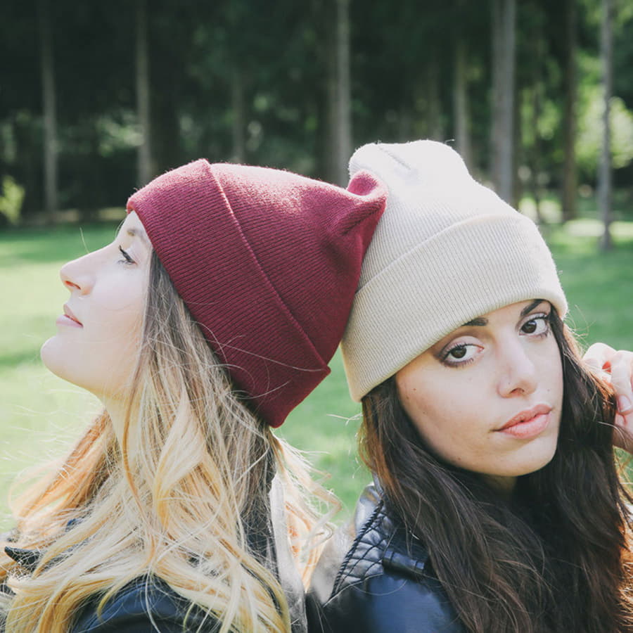 Шапка вязаная  двойная Wind с отворотом, лаймовый-4