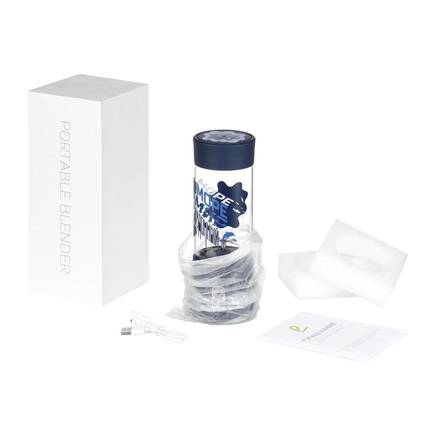 Блендер портативный Феличе (Felice), синий-13