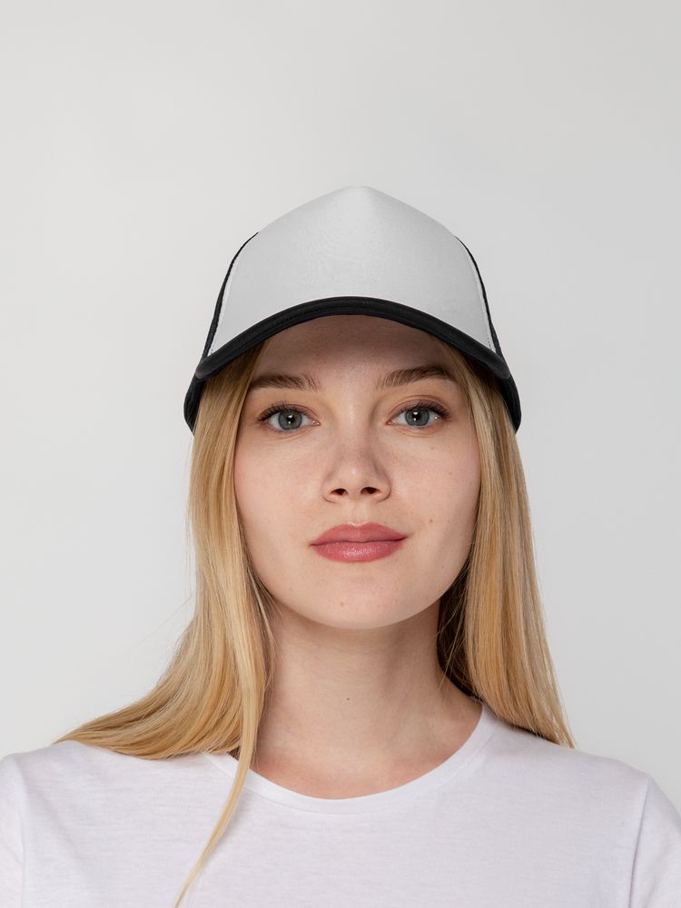 Бейсболка Sunbreaker, черная с белым-5