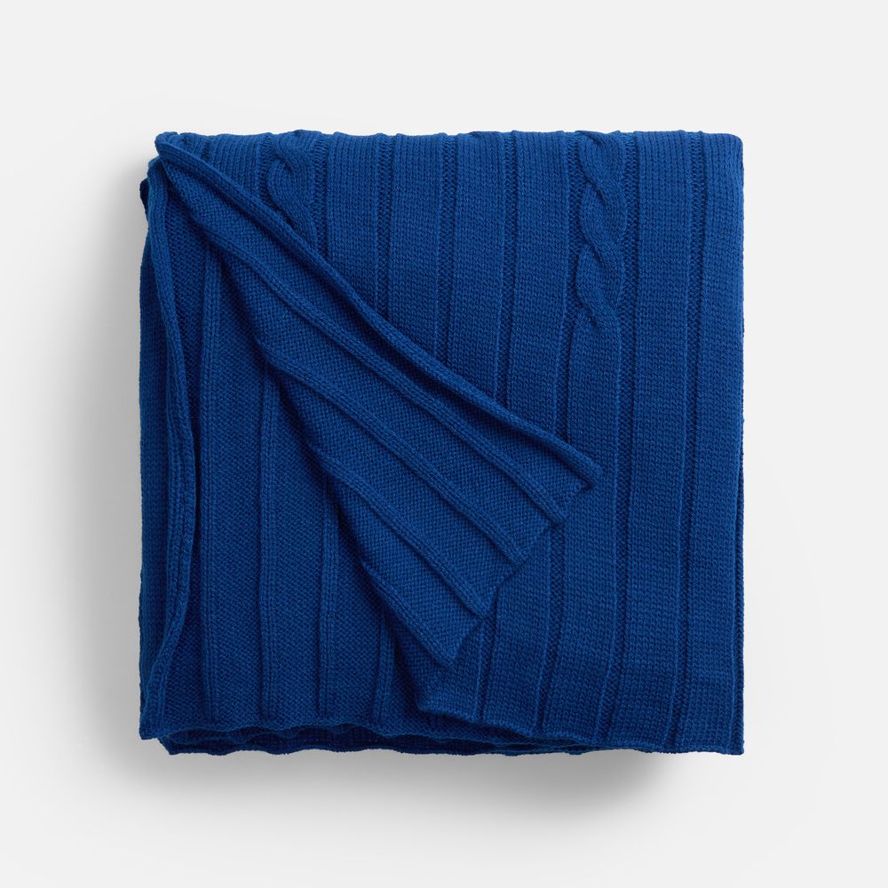 Плед Tressa, темно-синий (кобальт)-3