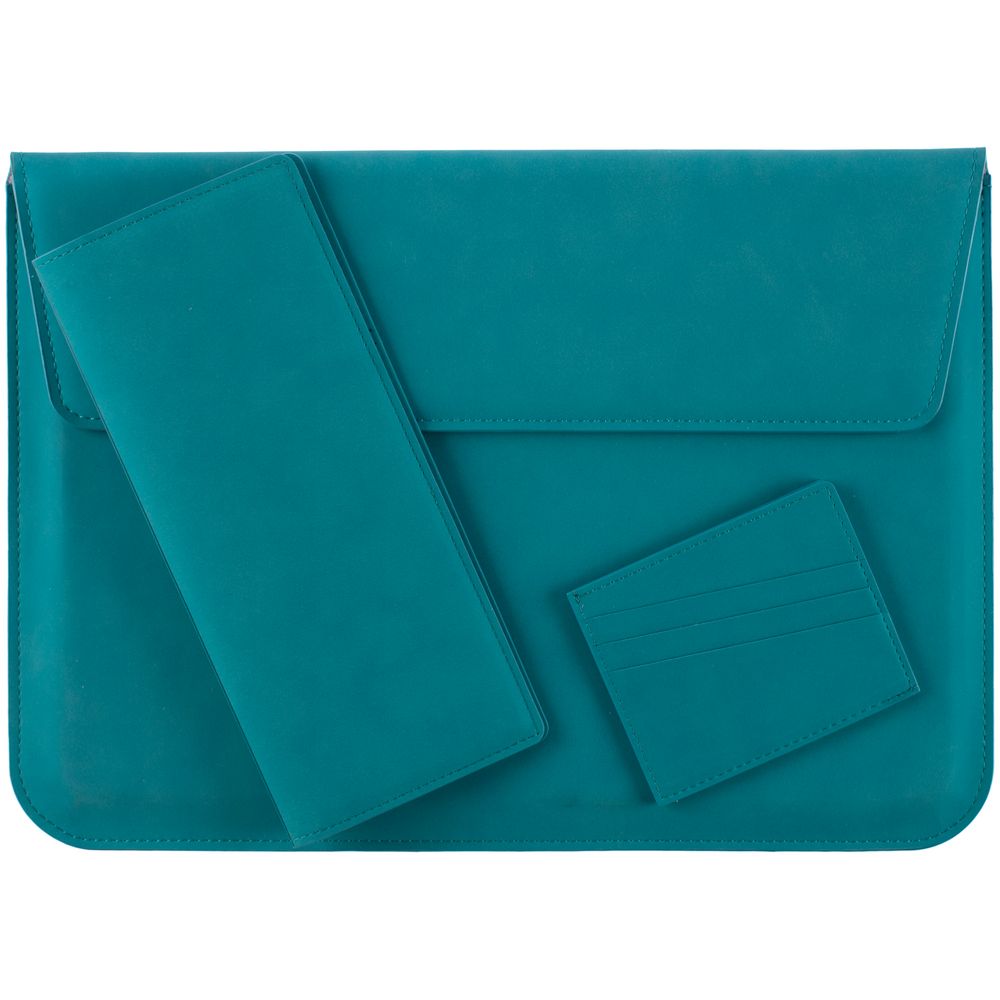 Чехол для карточек Nubuk, бирюзовый-4