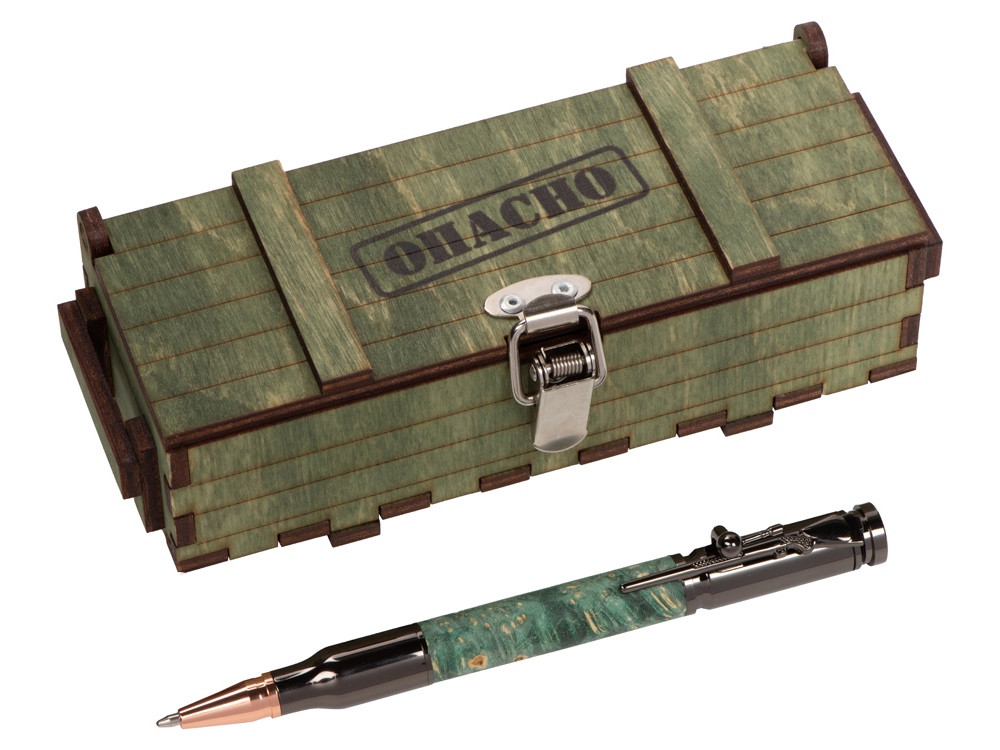 Ручка шариковая Кап клена, зеленый-1