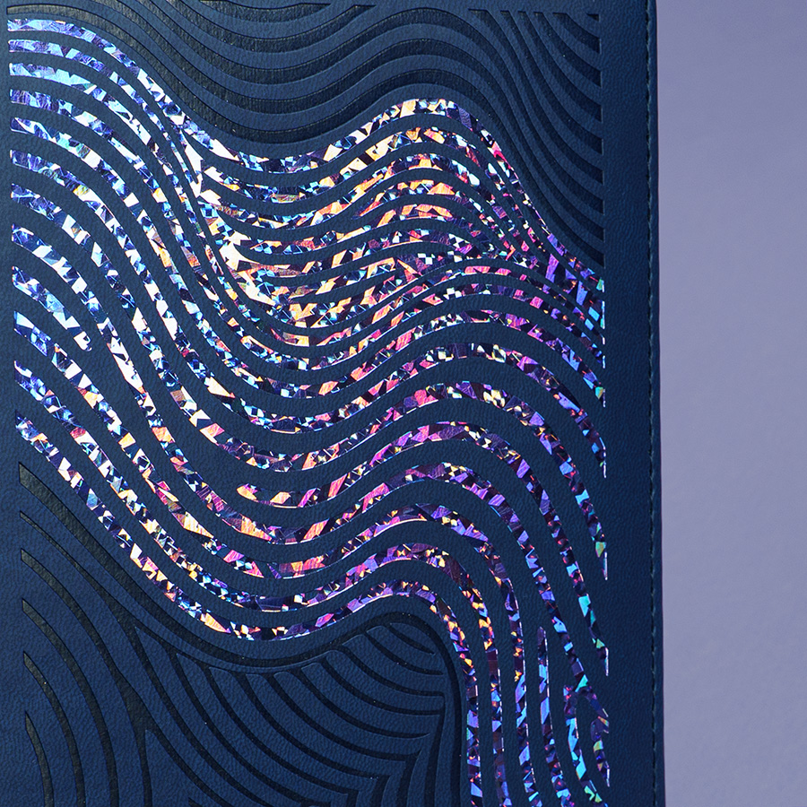 Ежедневник недатированный Bliss,  формат А5, в линейку, темно-синий-6