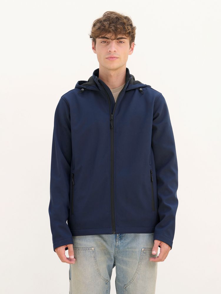 Куртка софтшелл с капюшоном мужская Race Men, темно-серая-2