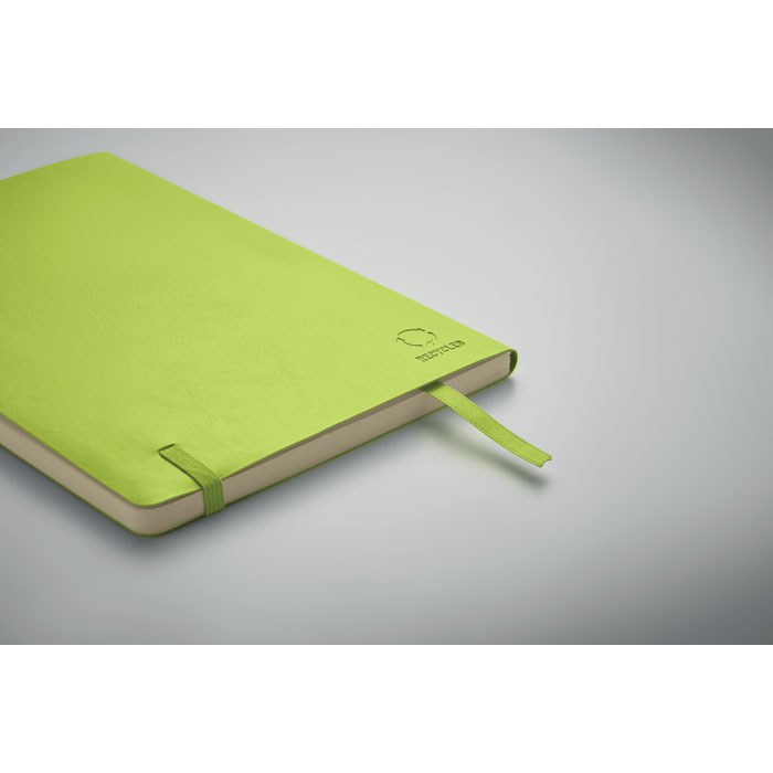 A5 recycled notebook, лайм-1