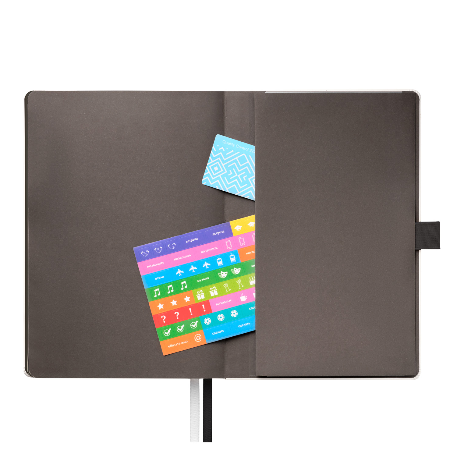 Ежедневник Arctic недатированный, белый/черный-9