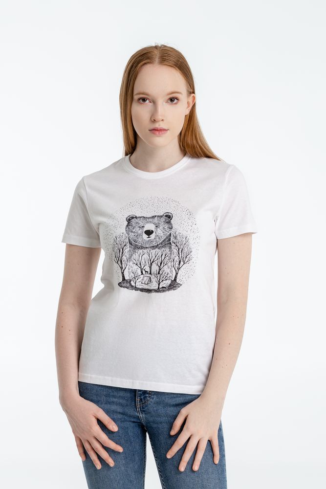 Футболка женская Bear, белая-0