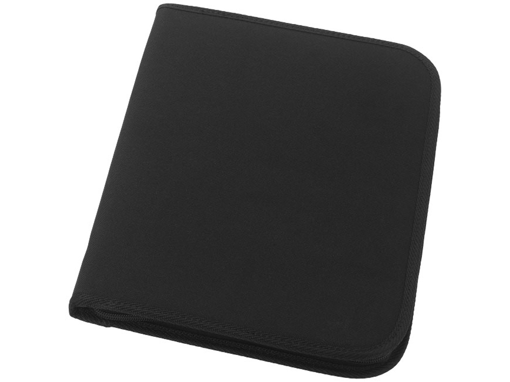 Папка А4 Berkeley на молнии с блокнотом, черный-3