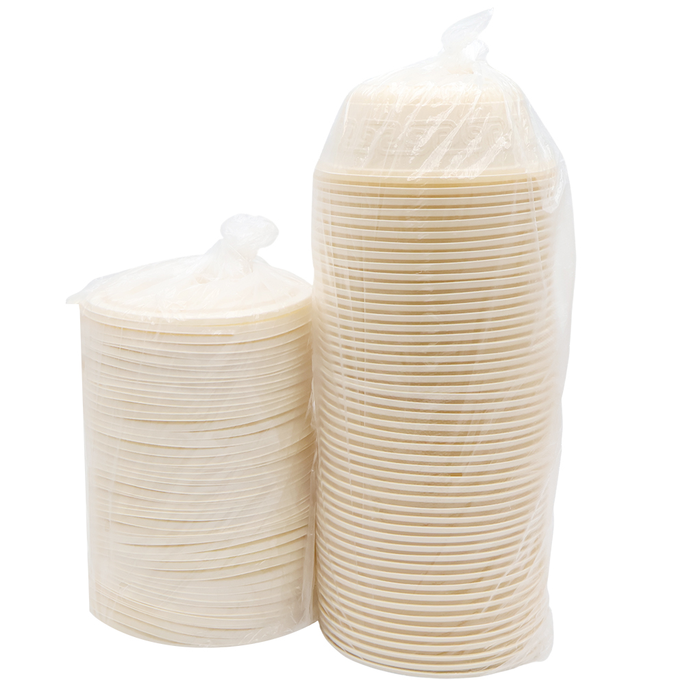 Набор контейнеров (супница) из кукурузного крахмала, Белый-1