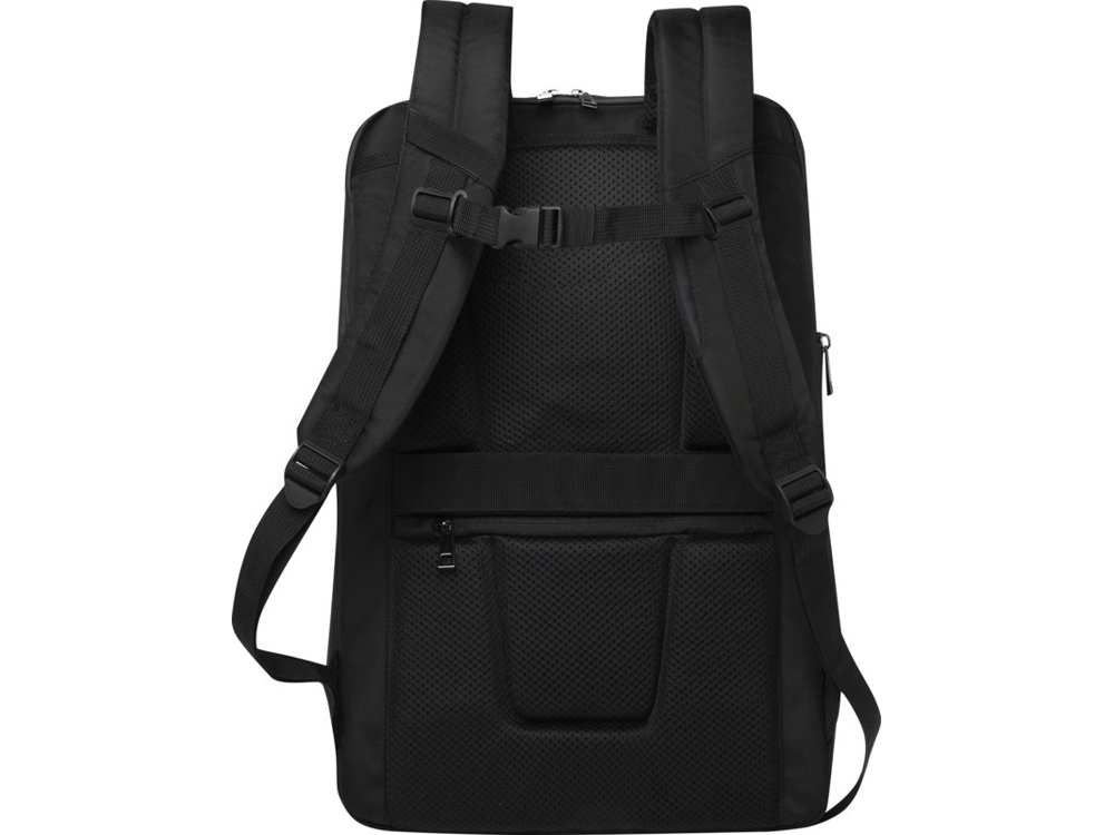 Expedition Pro расширяемый рюкзак для ноутбука из переработанных материалов по стандарту GRS,17 дюймов, объемом 35 л - сплошной черный-2