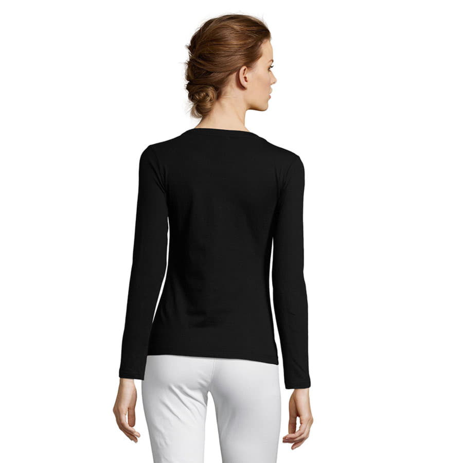 Футболка женская с длинным рукавом MAJESTIC, черный-4