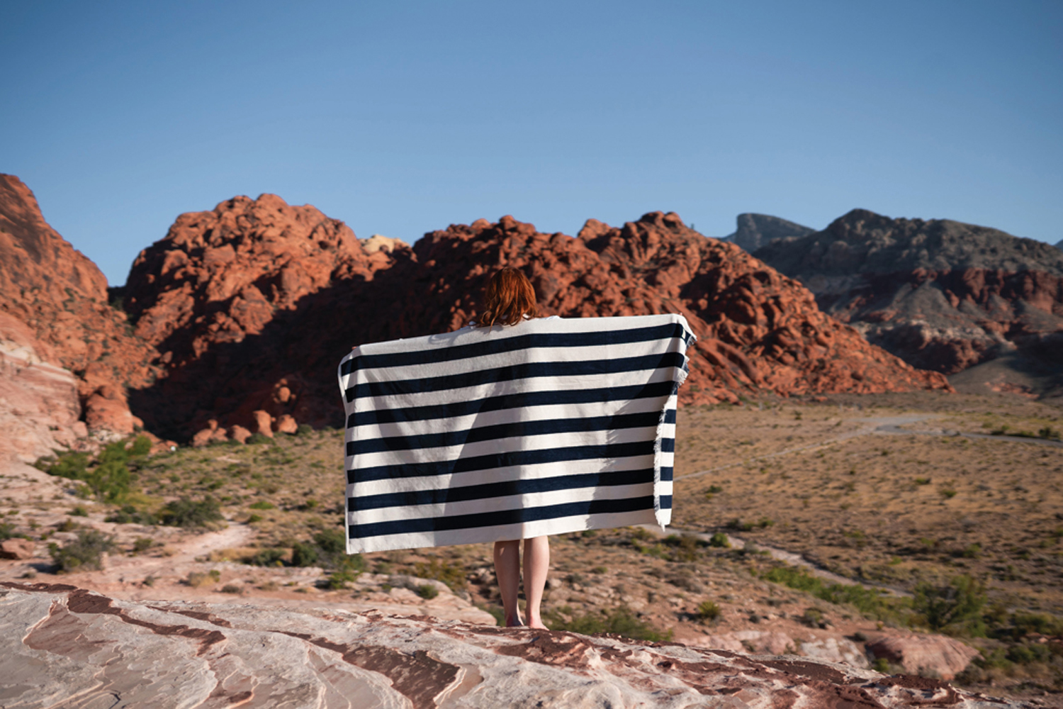 Пляжное полотенце Ukiyo Yukari XL из переработанного хлопка AWARE™, 100x180 см-5