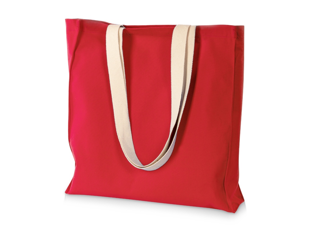 Сумка Donny из хлопка с донной складкой и парусиновыми ручками, красный-0