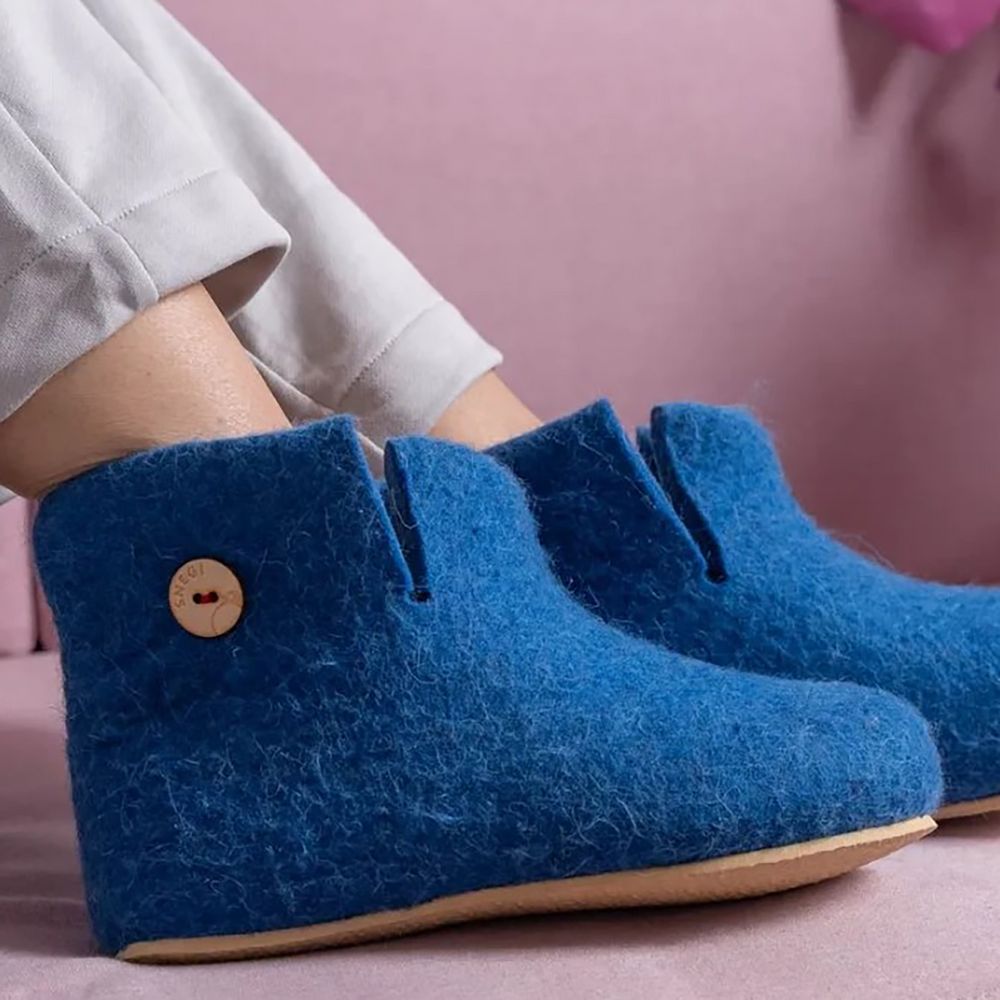 Домашние валенки Wild, синие (василек)-6