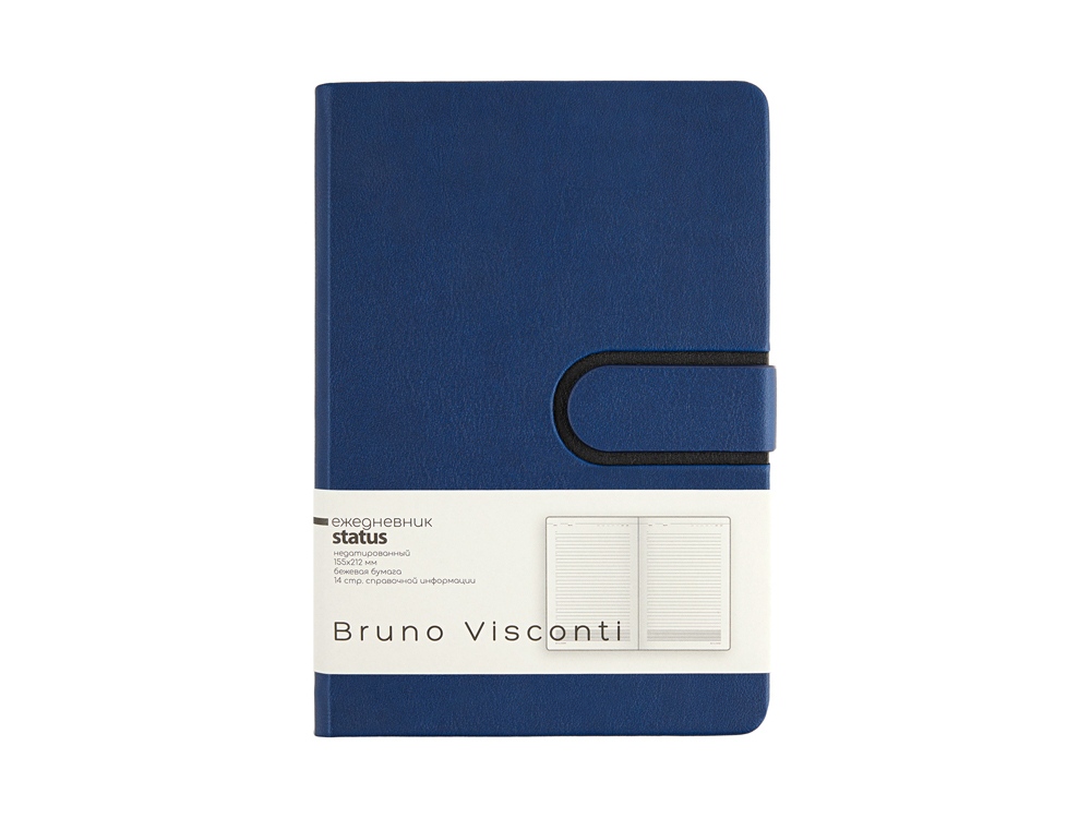 Ежедневник недатированный А5 Status, темно-синий-1