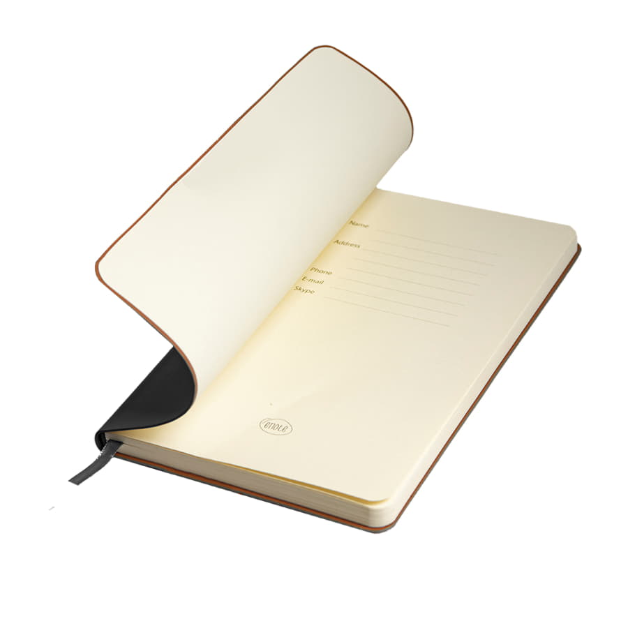 Ежедневник недатированный SIMPLY FLEX, А5,  черный, кремовый блок, в клетку, черный-4