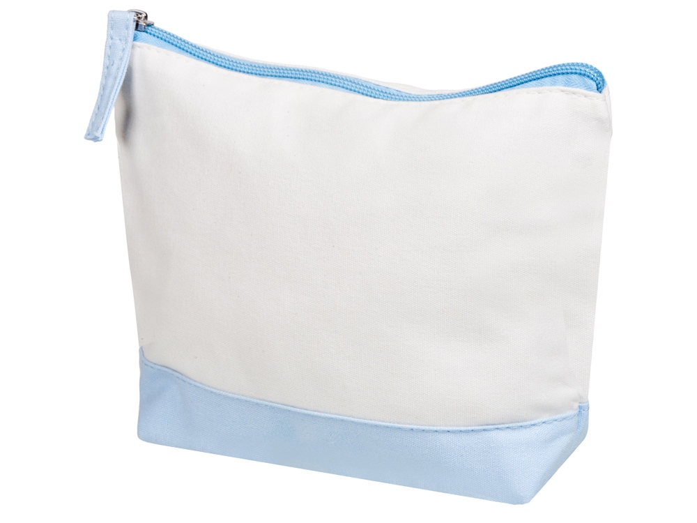 Косметичка хлопковая Cotton, белый/голубой-1