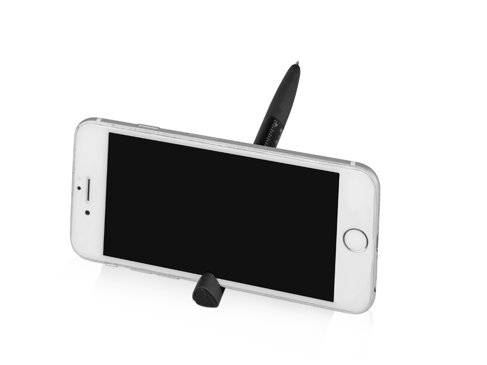 Ручка-стилус пластиковая шариковая многофункциональная (6 функций) Multy, черный-3