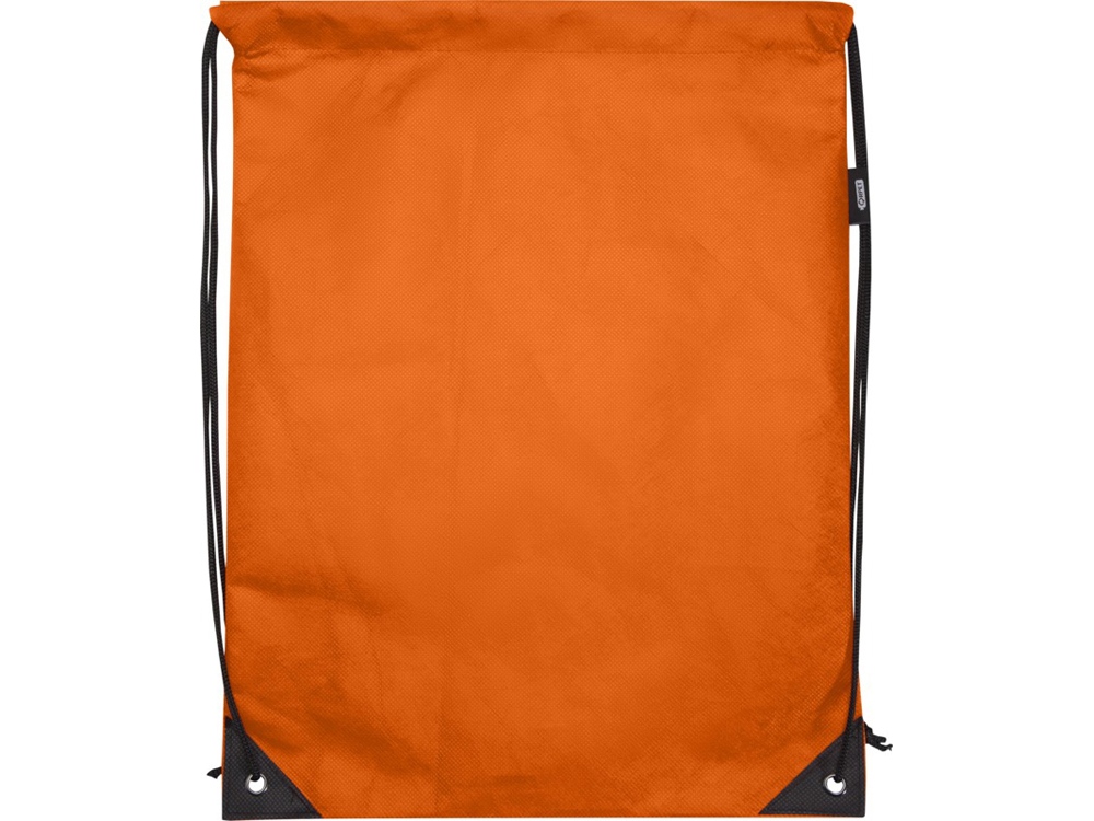 Рюкзак-мешок  на шнурке Evergreen из переработанного нетканого материала, оранжевый-1