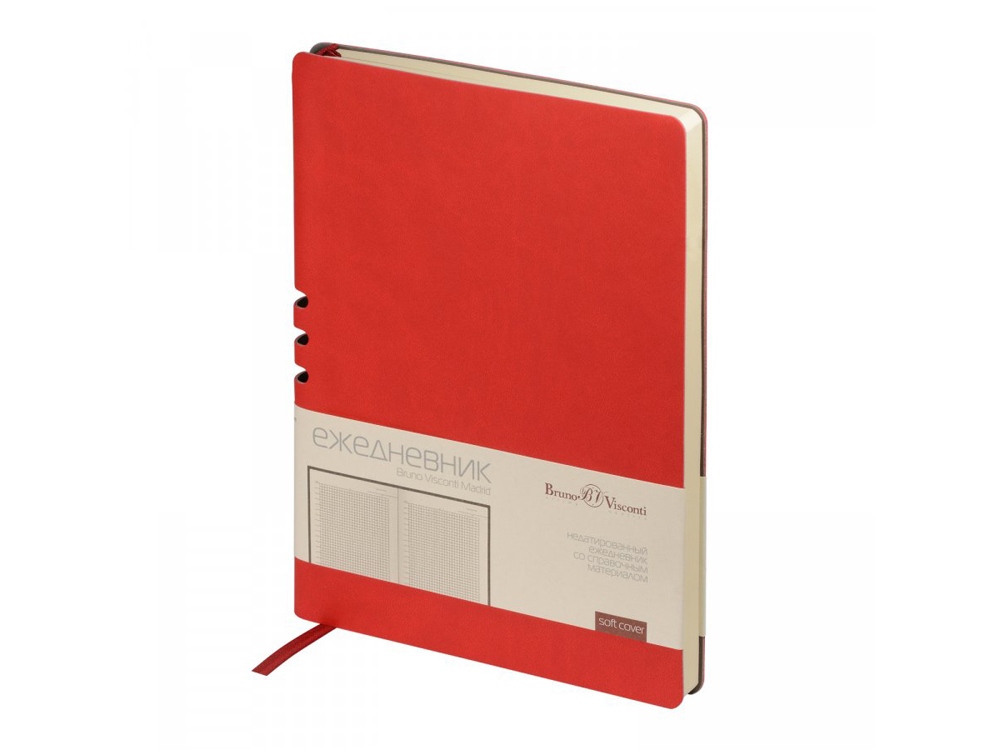 Ежедневник недатированный А5 Madrid, красный-0