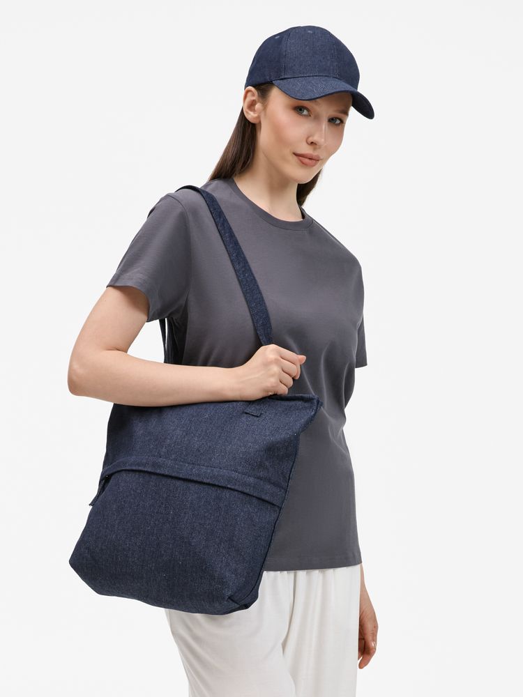 Сумка для покупок Denimate, темно-синяя-2