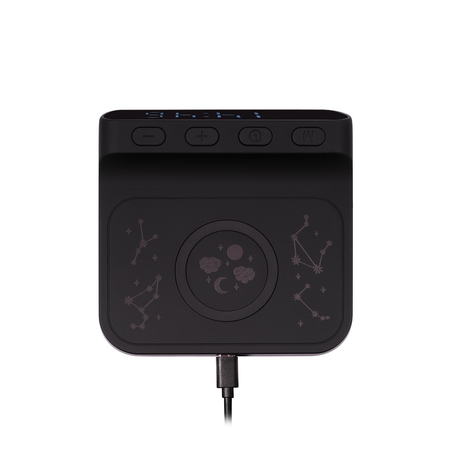 Зарядная станция с часами 15W Rigel, черная-8