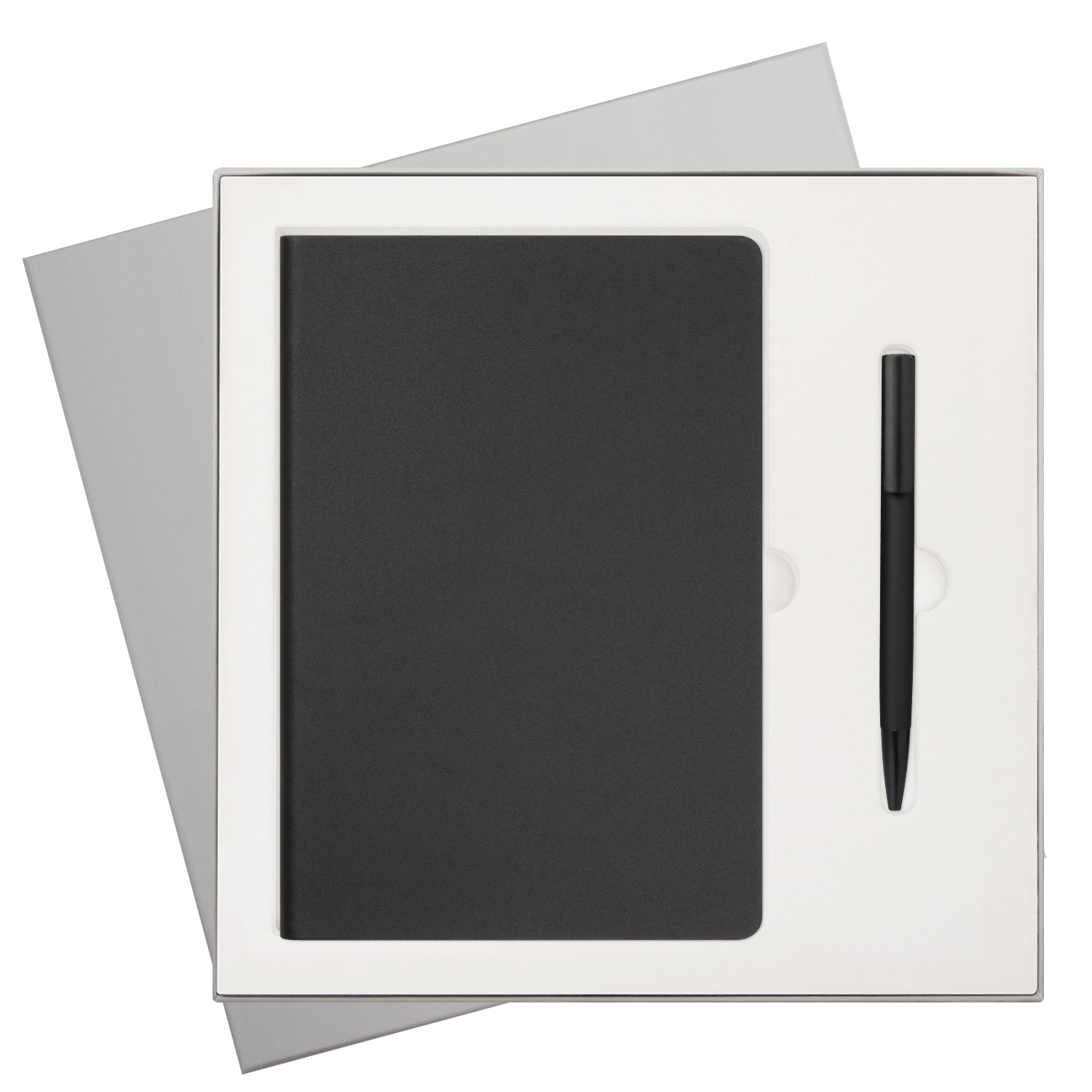 Подарочный набор Star, черный (ежедневник, ручка)-0