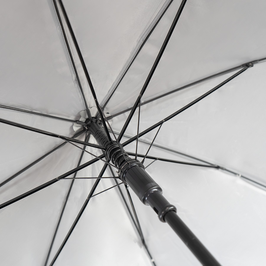 Зонт-трость "Reflect", полуавтомат, светоотражающий серый , серый-3