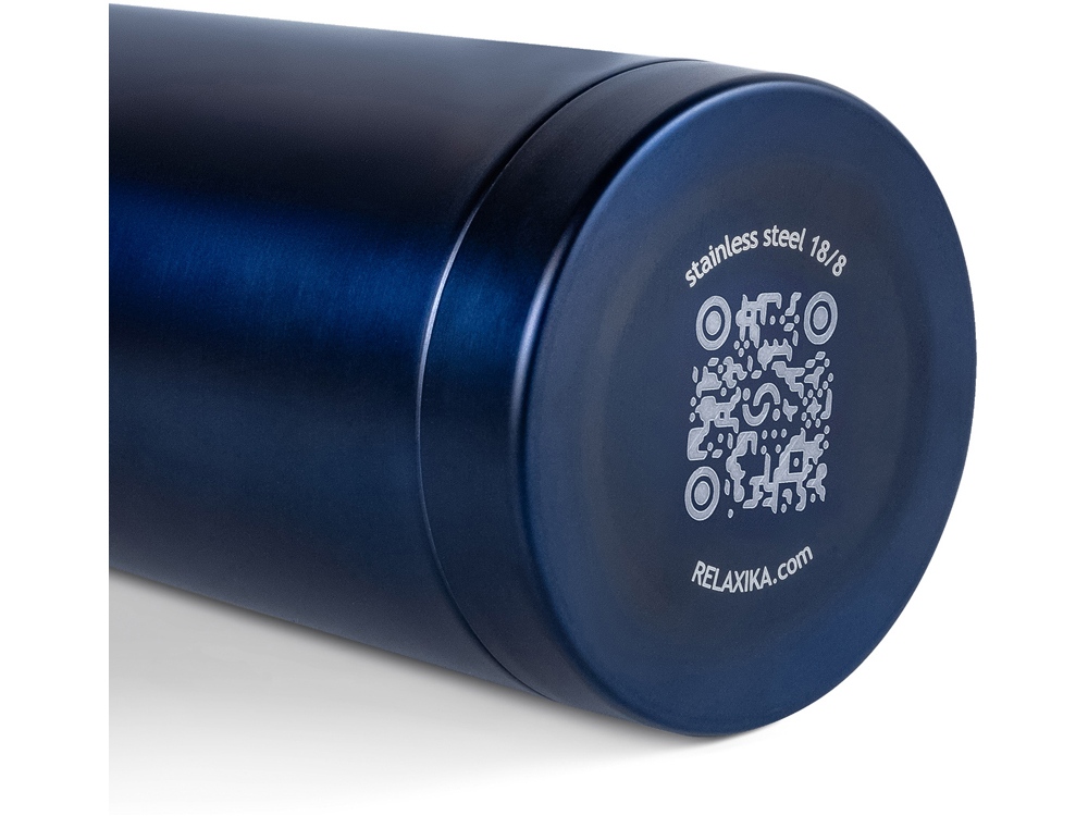 Термос Relaxika 101 (0,75 литра), темно-синий (без лого)-9