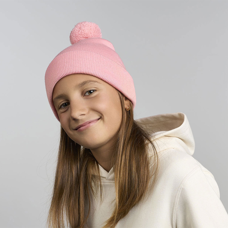 Шапка вязаная детская с помпоном KID WIND-S, темно-синий-3