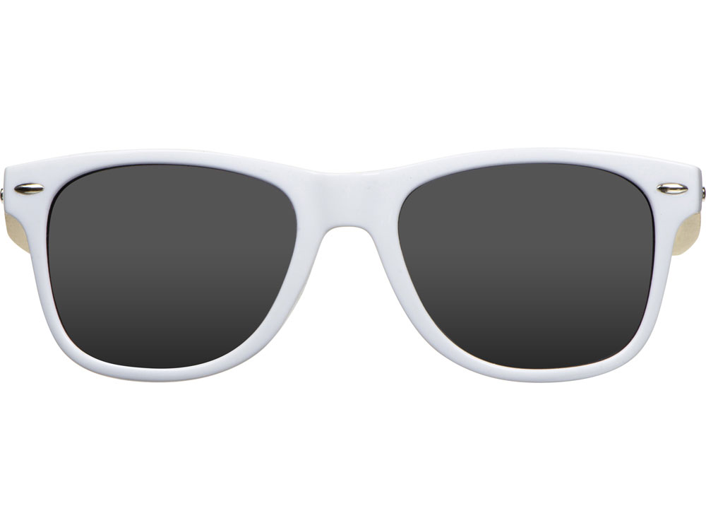 Солнцезащитные очки Rockwood с бамбуковыми дужками в сером футляре, белый-1