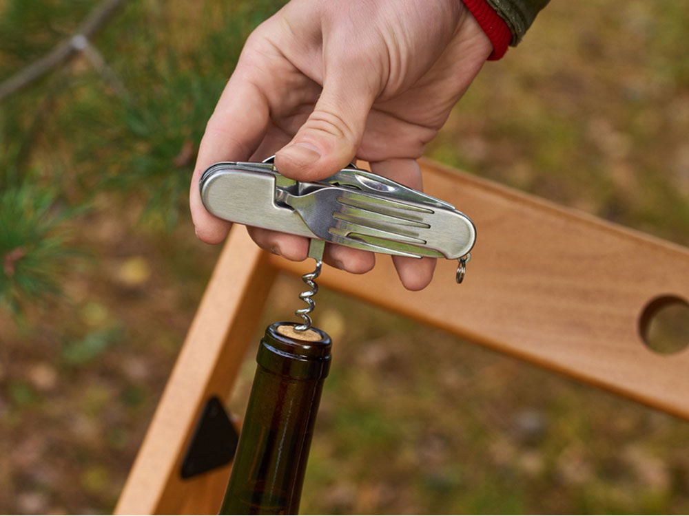 Нож перочинный Stinger, 109 мм, 8 функций, материал рукояти: нержавеющая сталь (серебристый)-11