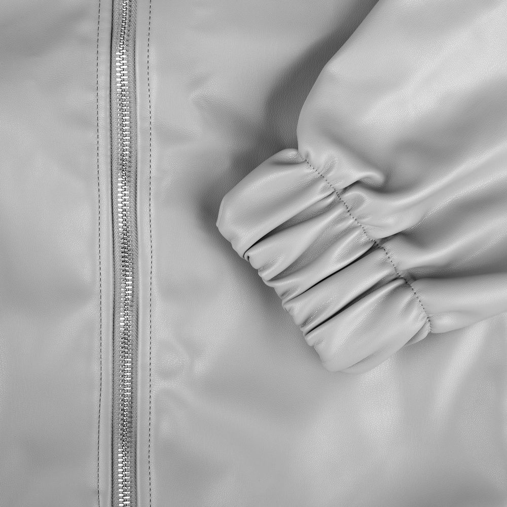 Бомбер из искусственной кожи Univer, серый-2