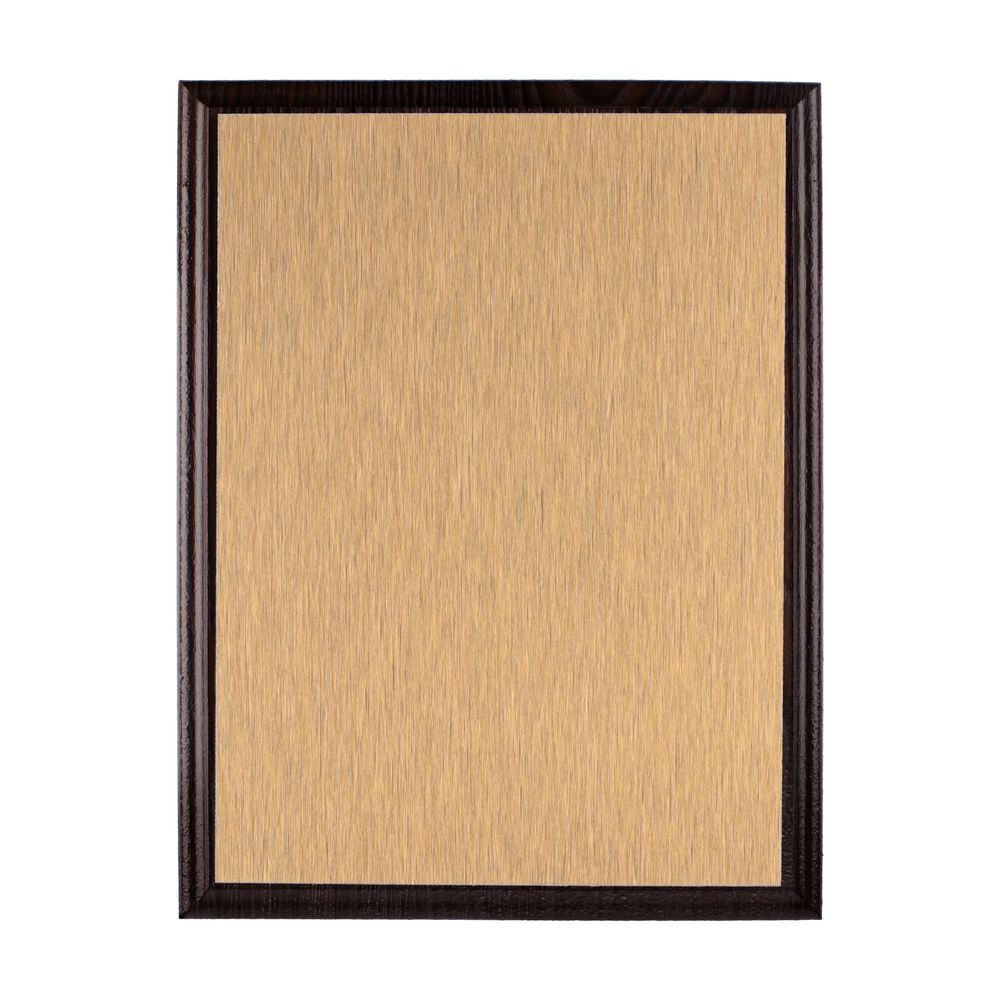 Плакетка Plaque, малая, венге с золотистой пластиной-3