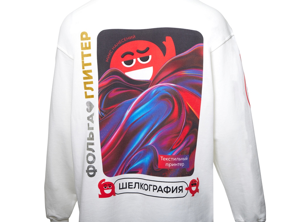 Худи оверсайз Alpha.01 унисекс, молочный, все виды нанесения на текстиле на одной толстовке-11