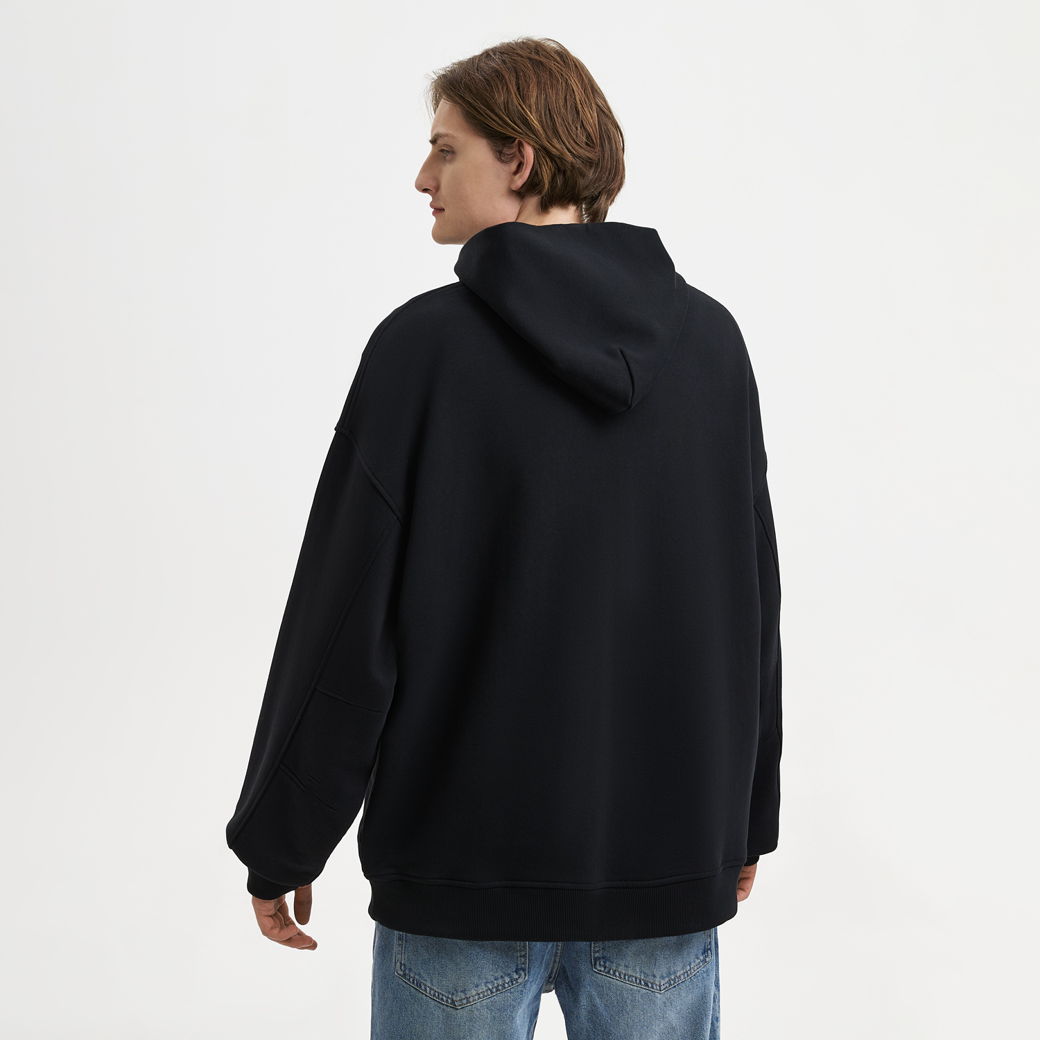 Худи оверсайз унисекс FUSION, черный-5