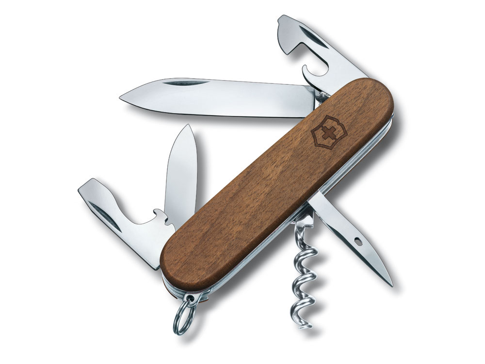Нож перочинный VICTORINOX Spartan Wood, 91 мм, 10 функций, рукоять из орехового дерева-0