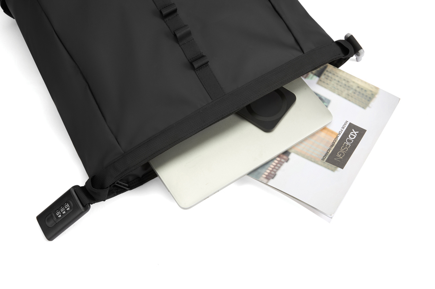 Антикражный рюкзак Urban Roll-top, черный-21