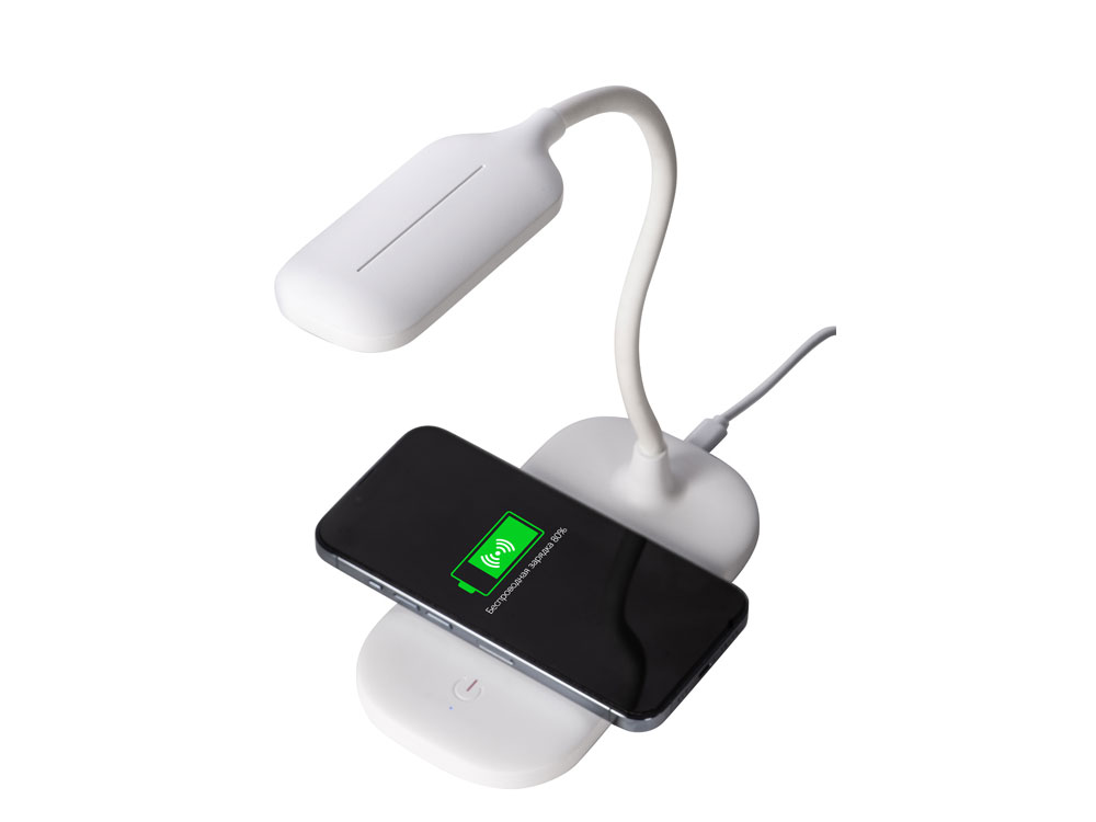Настольный светильник с беспроводной зарядкой Nimble, 10 Вт-1