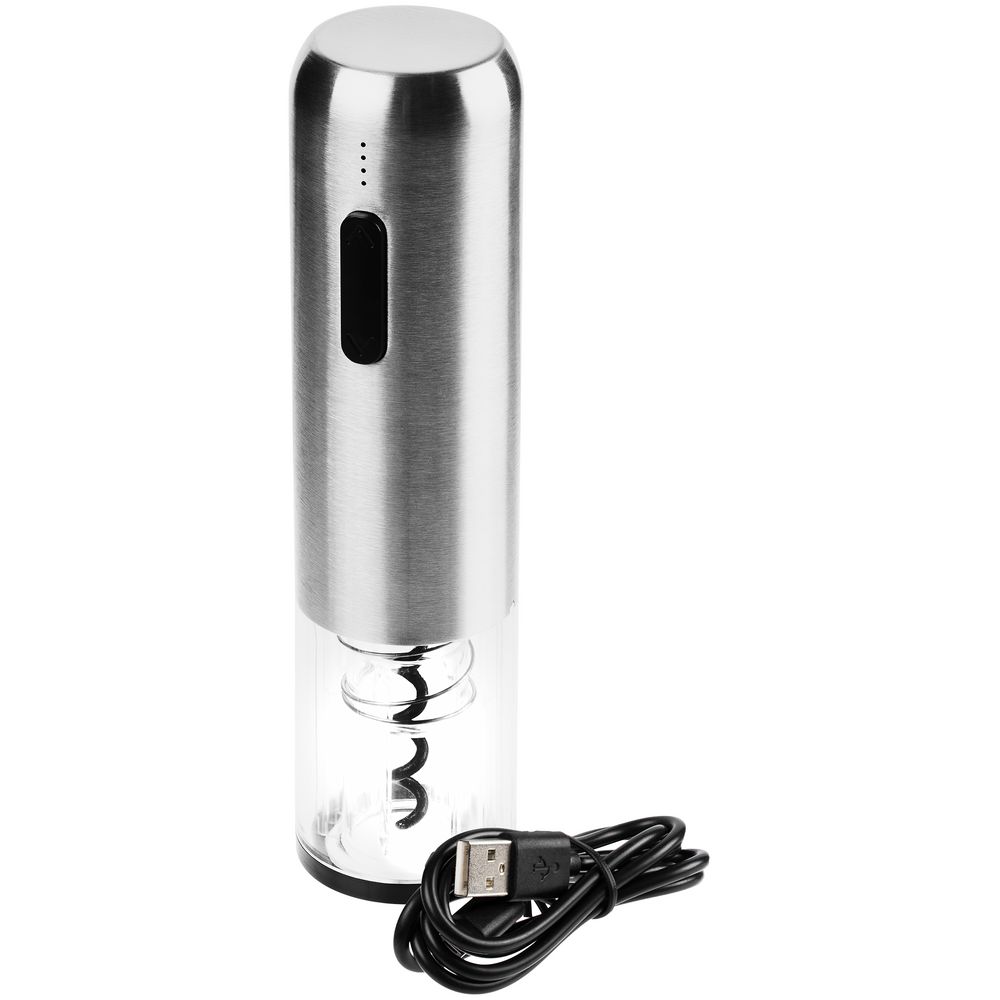 Электрический штопор с ножом для фольги Veritas, серебристый-3