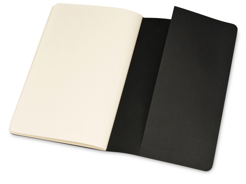 Записная книжка Moleskine Cahier (нелинованный, 3 шт.), Large (13х21см), черный-4