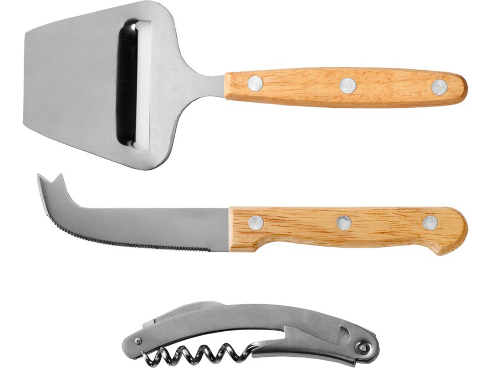 Подарочный набор для вина и сыра Reze из 4 предметов, натуральный-2