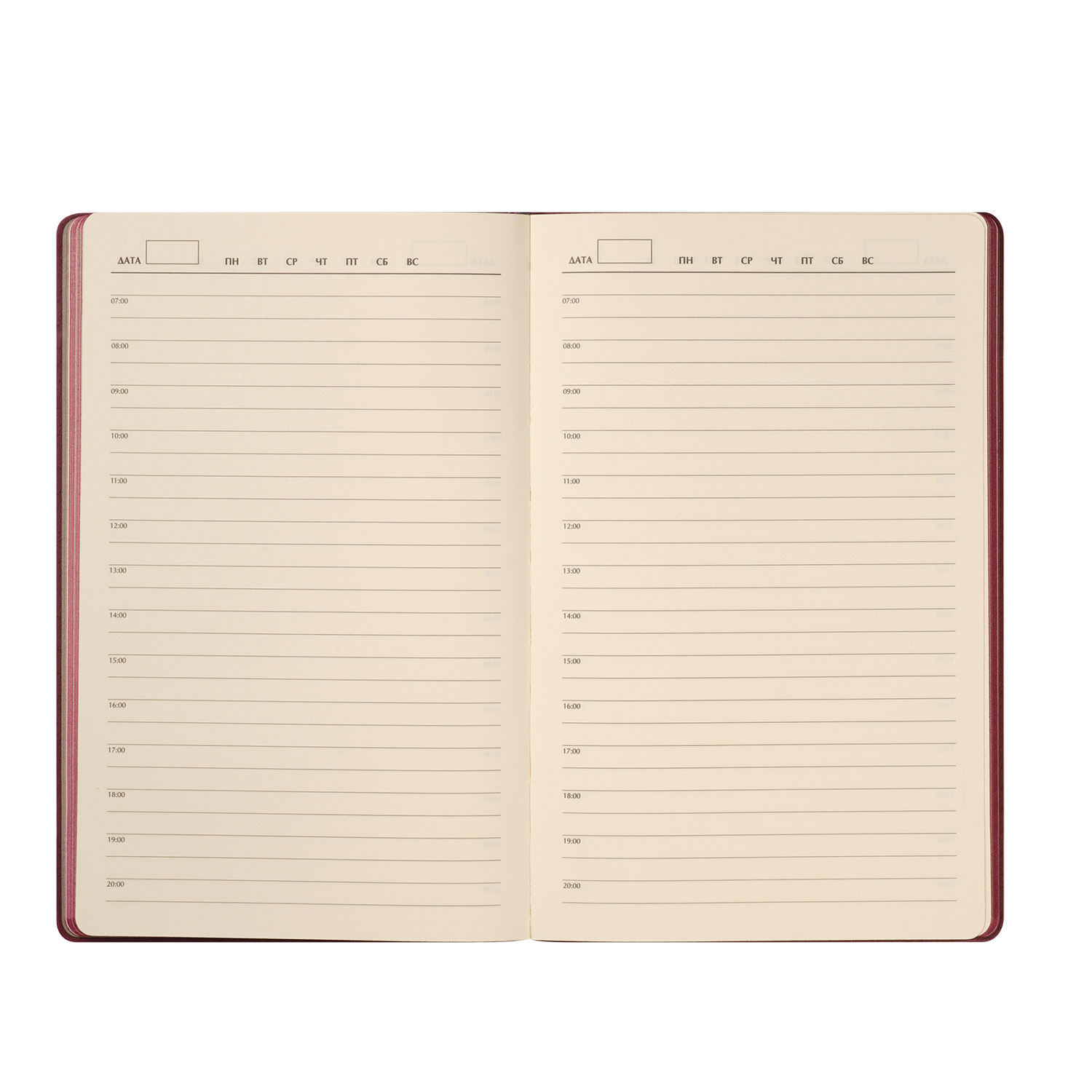 Ежедневник Rain недатированный, бургунди (без упаковки, без стикера)-8