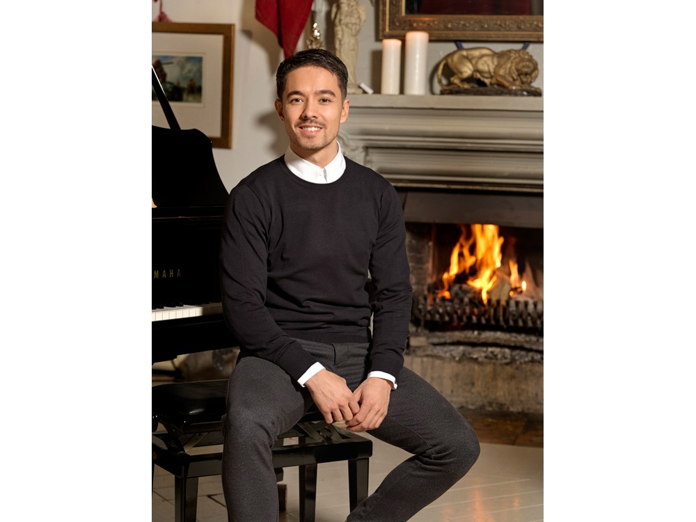 Мужской пуловер Merrit с круглым вырезом, черный-4