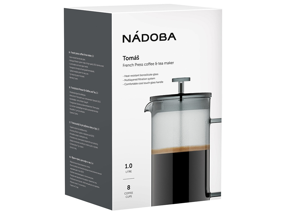 Френч-пресс 1 л, NADOBA, серия TOMAŠ-1