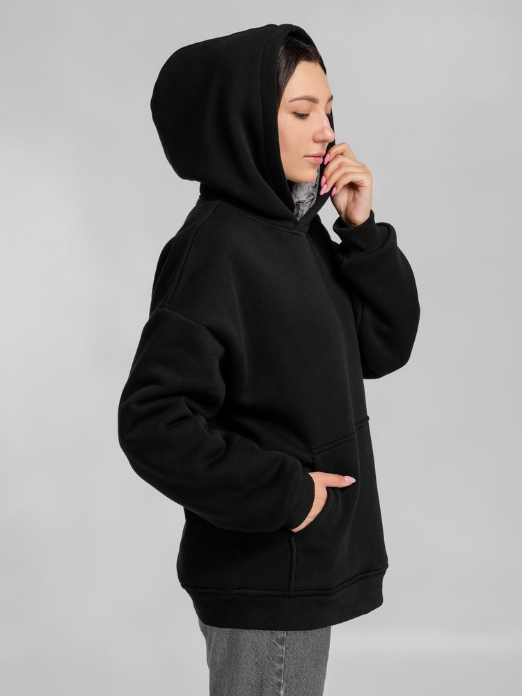 Худи Furry Oversize, черное-4
